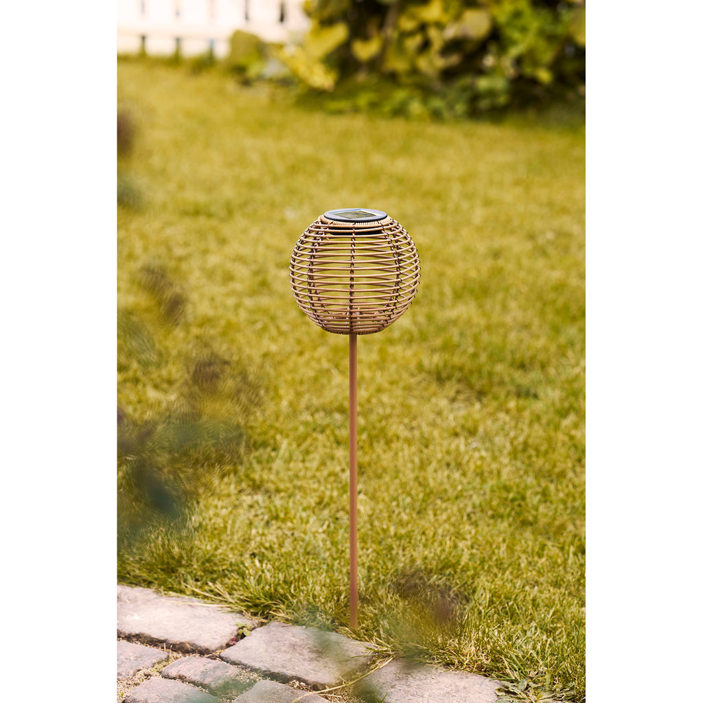 Carlisle Lamp - Oplaadbare lamp met geïntegreerd zonnepaneel, naturel