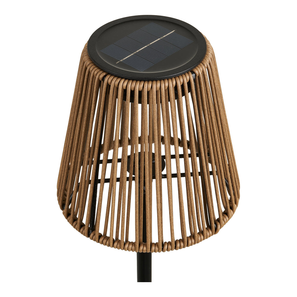 Salford LED Lamp - Oplaadbaar met geïntegreerd zonnepaneel, bruin/zwart
