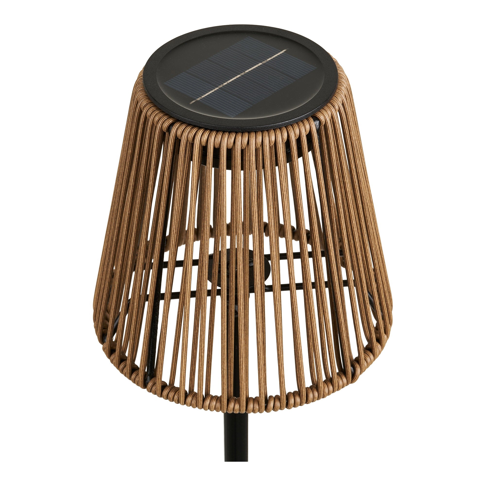 Salford LED Lamp - Oplaadbaar met geïntegreerd zonnepaneel, bruin/zwart