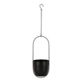 Celle Hangbloempot - Hangbloempot, metaal, zwart 15,5x14,5x37,5 cm