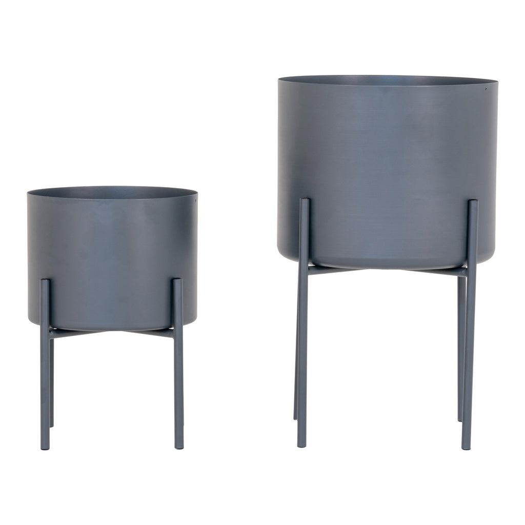 Pavia Planters - Planters, steel, grey (set of 2)