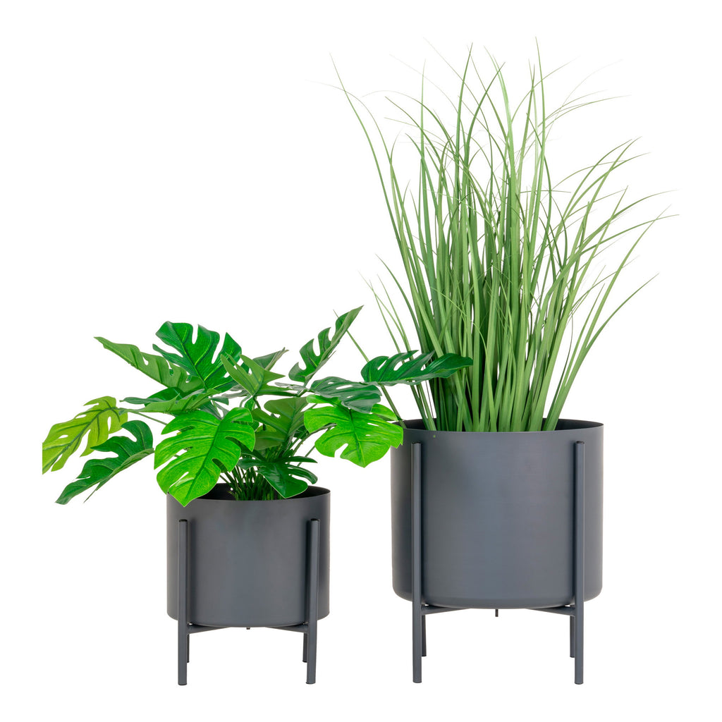 Pavia Planters - Planters, steel, grey (set of 2)
