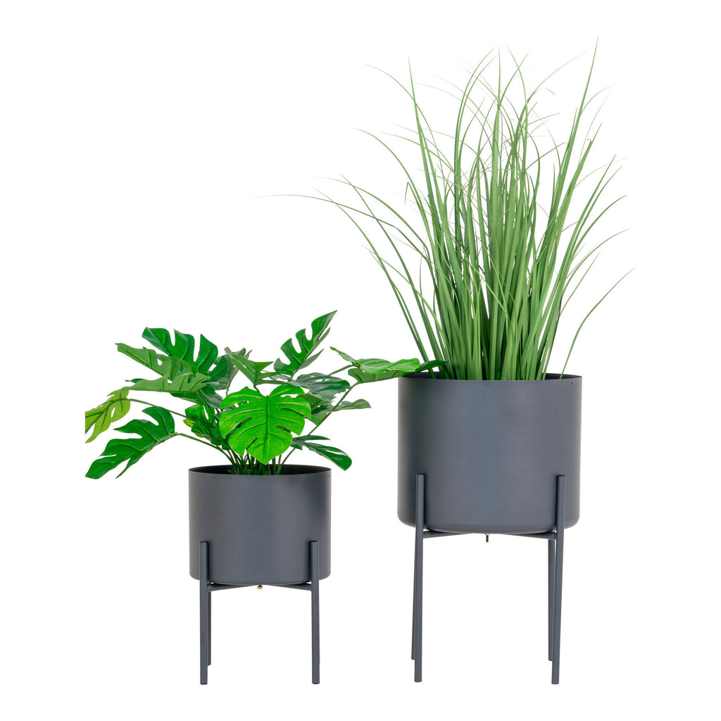 Pavia Planters - Planters, steel, grey (set of 2)