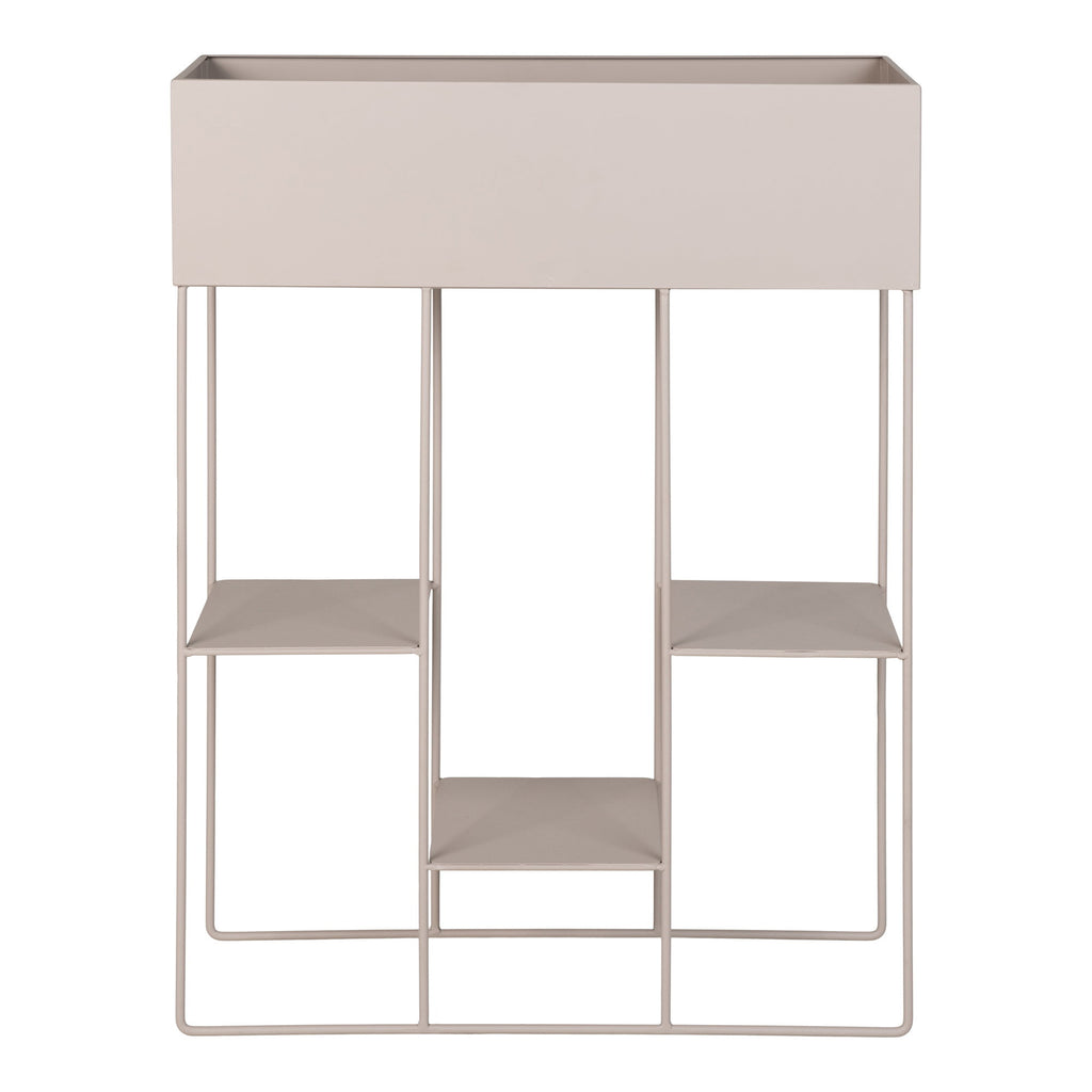 Rabo Plantenstandaard - Staal, 3 planken, zandkleurig 25x60x80 cm