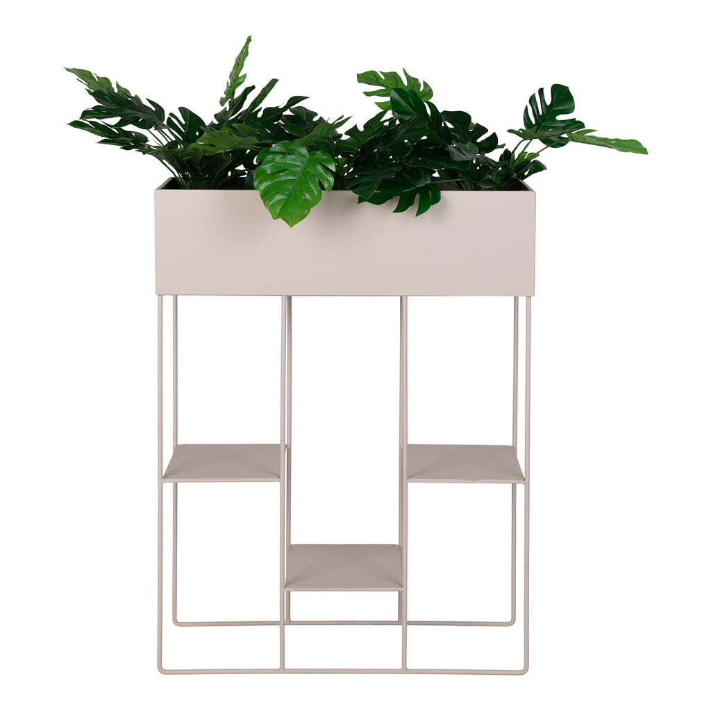 Rabo Plantenstandaard - Staal, 3 planken, zandkleurig 25x60x80 cm