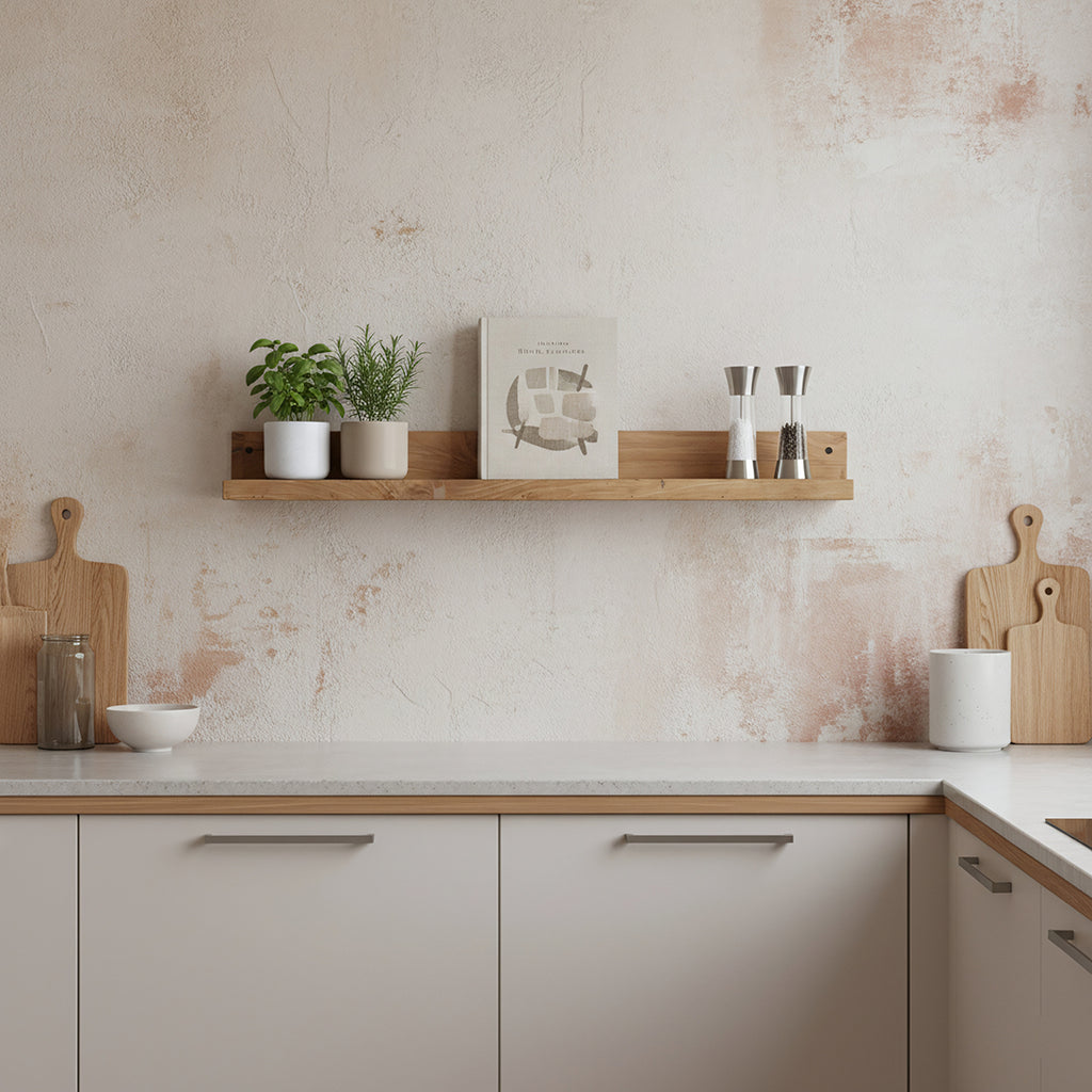 Elements Teak Wall Shelf - 75x8x8 cm