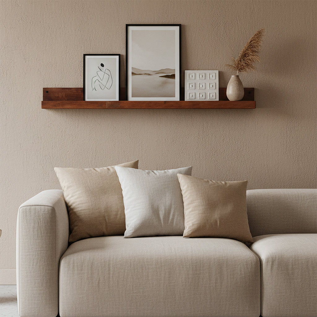 Factory wall shelf - FSC recycled wood - 75x8x8 cm