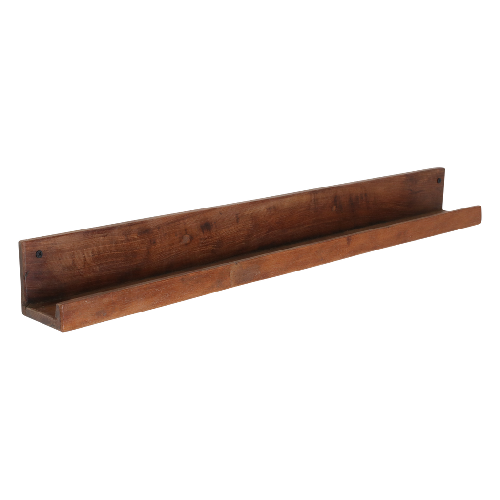 Factory wall shelf - FSC recycled wood - 75x8x8 cm