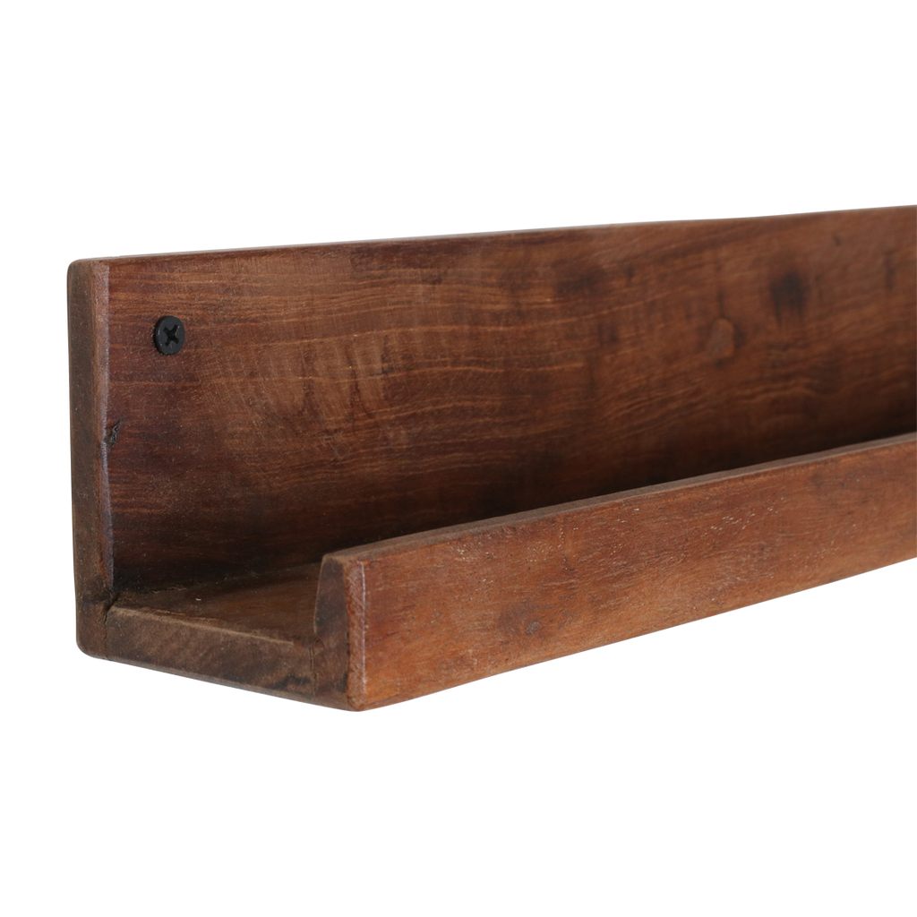 Factory wall shelf - FSC recycled wood - 75x8x8 cm