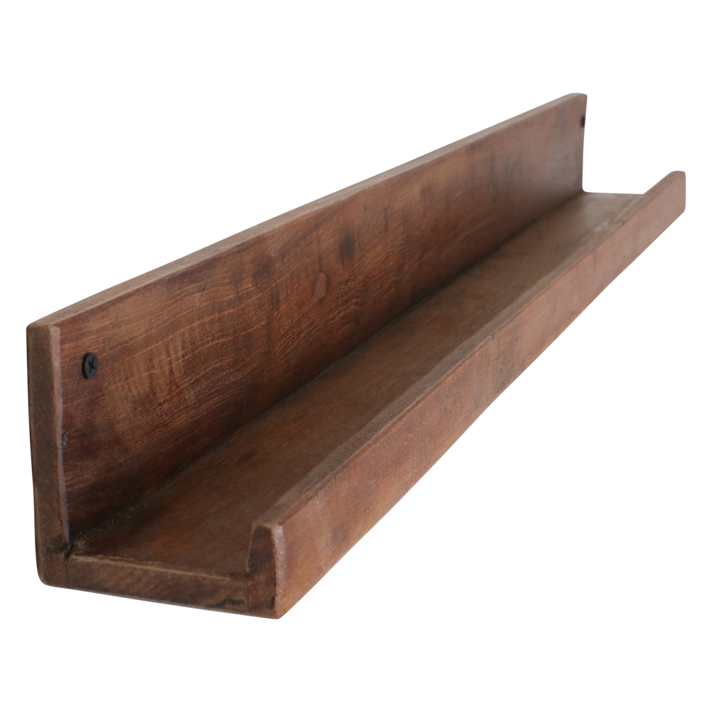 Factory wall shelf - FSC recycled wood - 75x8x8 cm