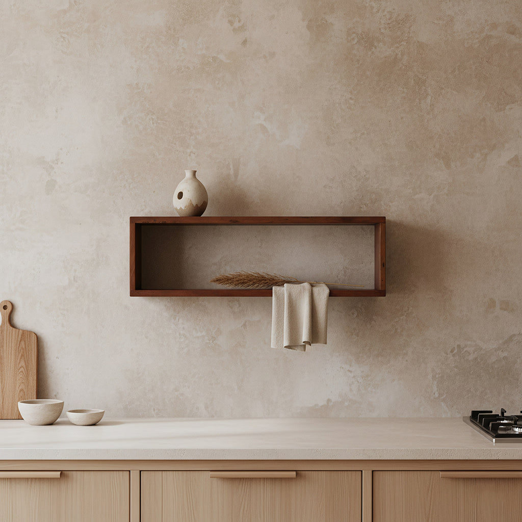 Factory Wall Shelf Box - FSC-recycled wood - 70x15x22 cm