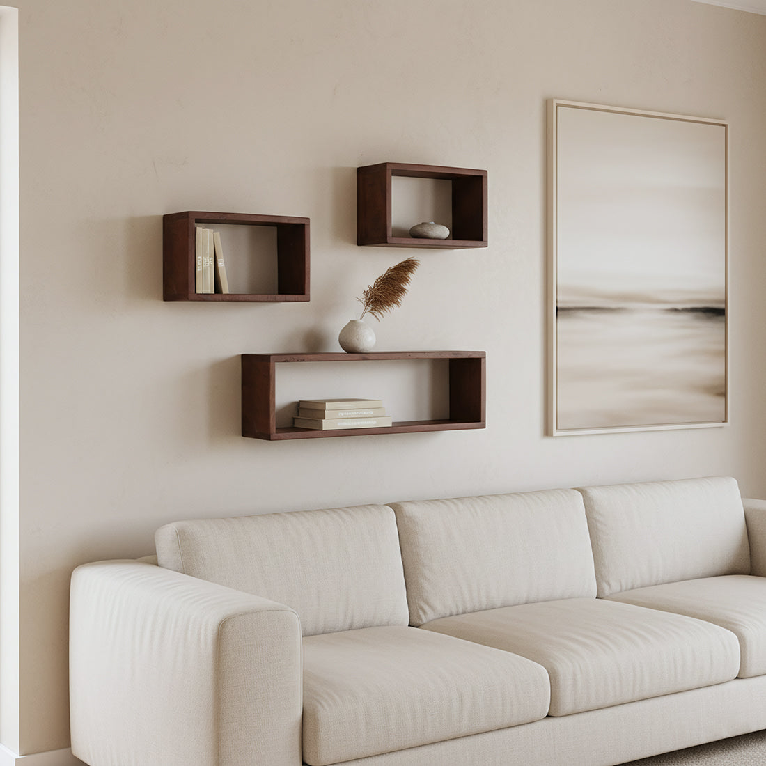 Factory Wall Shelf Box - FSC-recycled wood - 70x15x22 cm