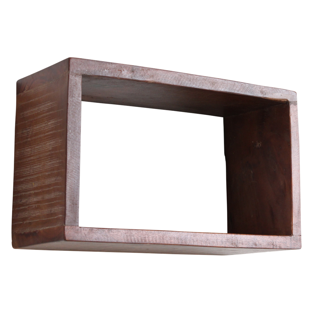 Factory open wandplank rechthoek - FSC gerecycled - 70x15x22 cm