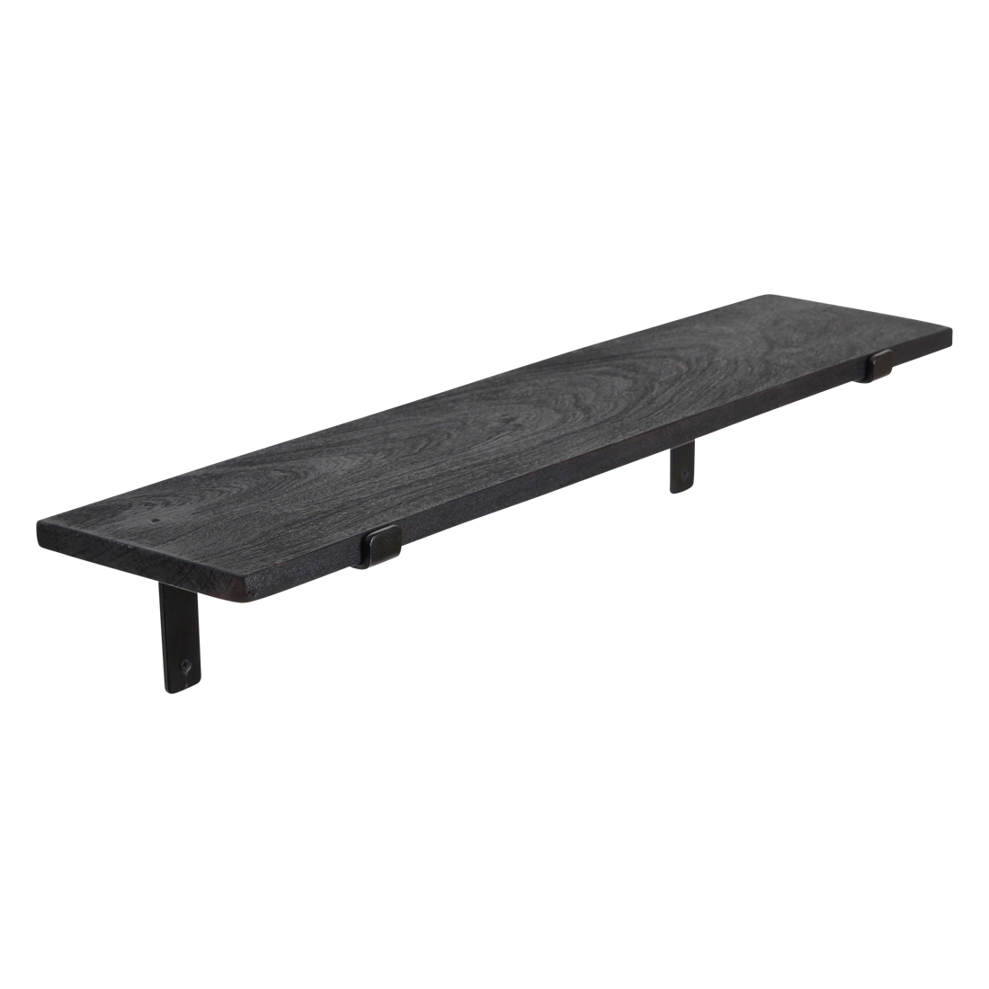 Factory wandplank zwart - FSC-gerecycled hout - 80 cm