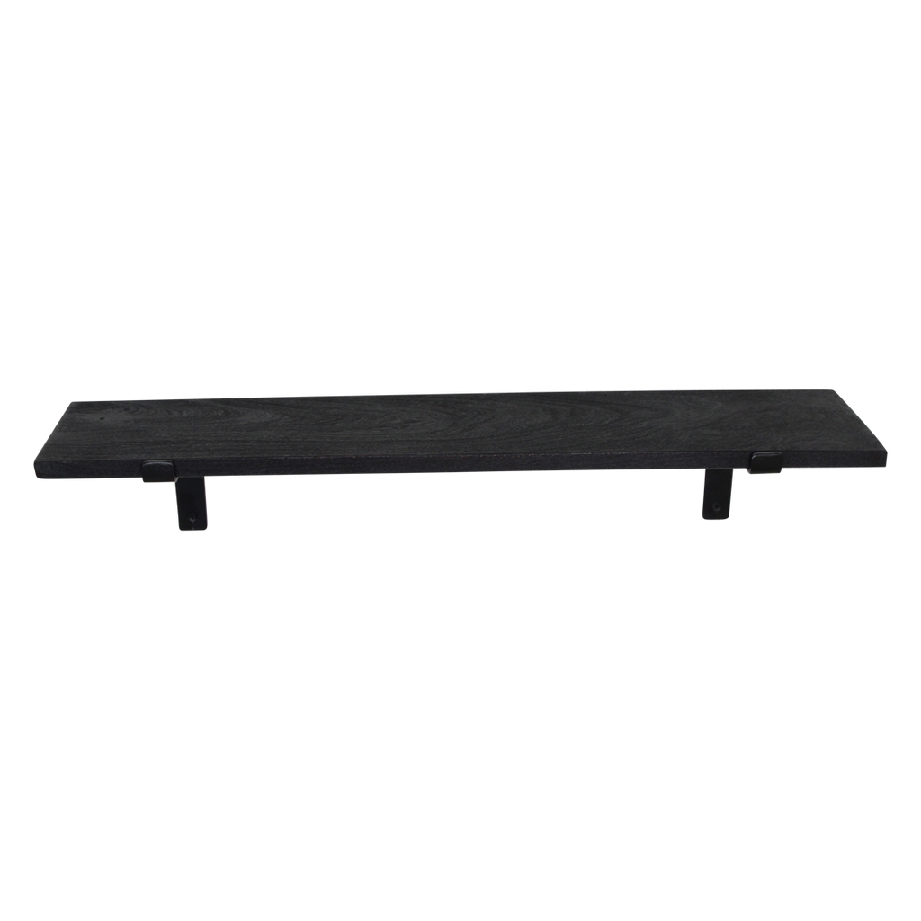 Factory wandplank zwart - FSC-gerecycled hout - 80 cm