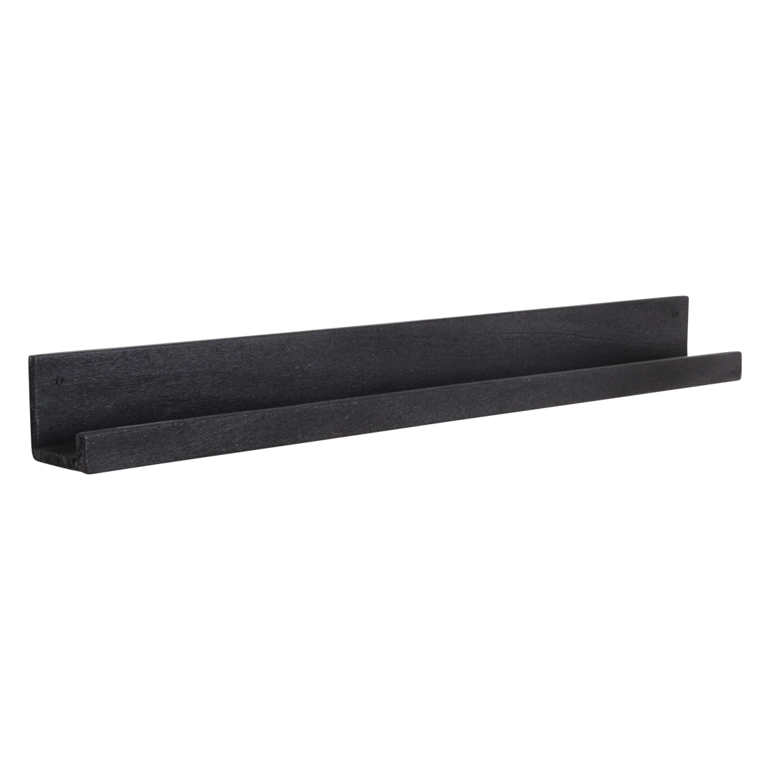 Factory wandplank zwart - FSC-gerecycled hout - 75x8x8 cm