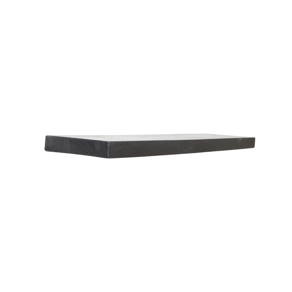 Zwart zwevende wandplank - FSC-gerecycled hout - 80x18x3,8 cm