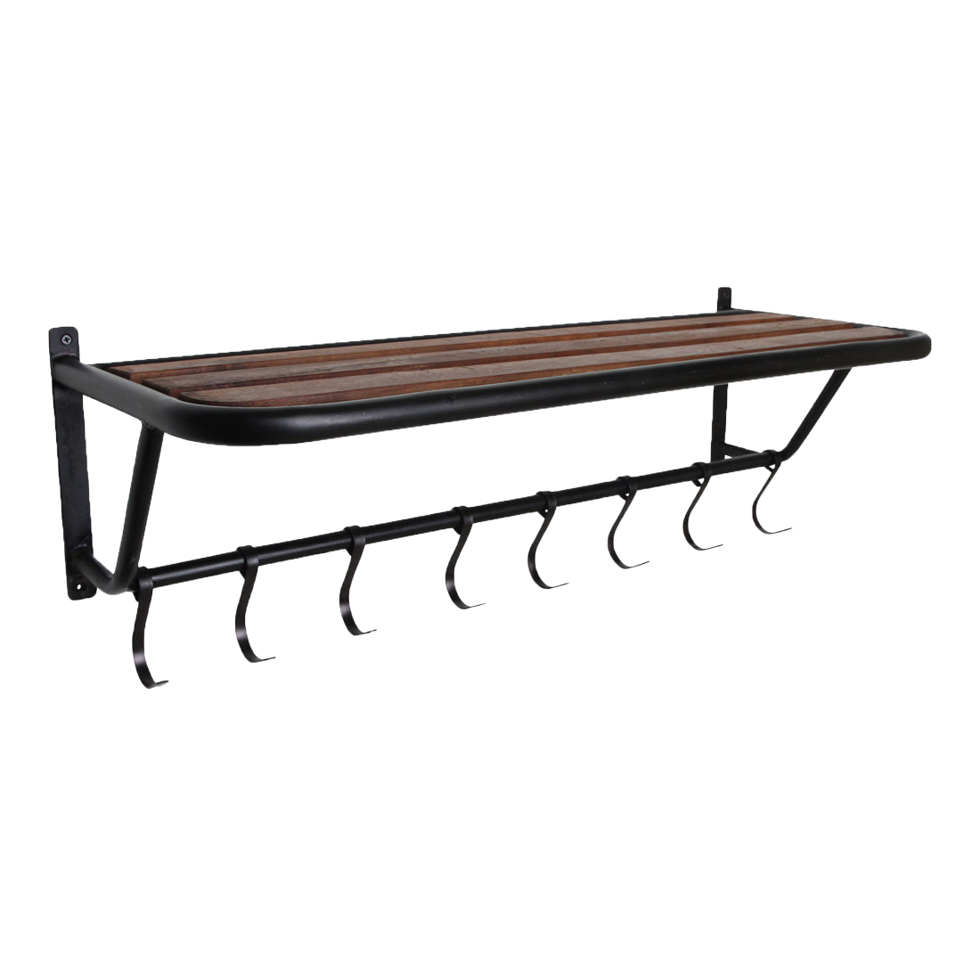 Factory wandkapstok met hoedenplank - FSC-gerecycled hout