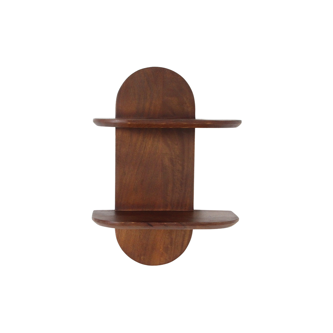 Bullnose mangohouten wandplank dubbel