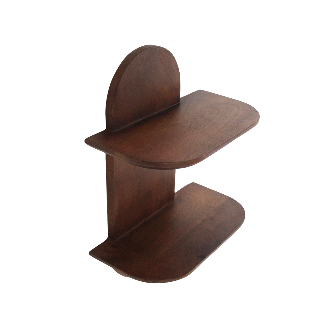 Bullnose mangohouten wandplank dubbel