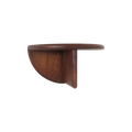 Bullnose mangohouten wandplank rond