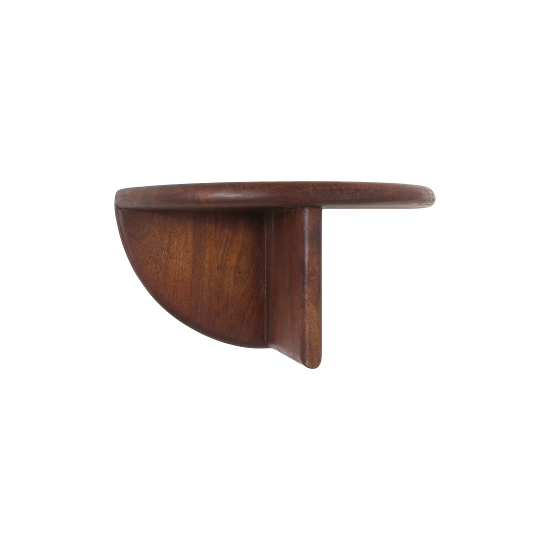 Bullnose mangohouten wandplank rond