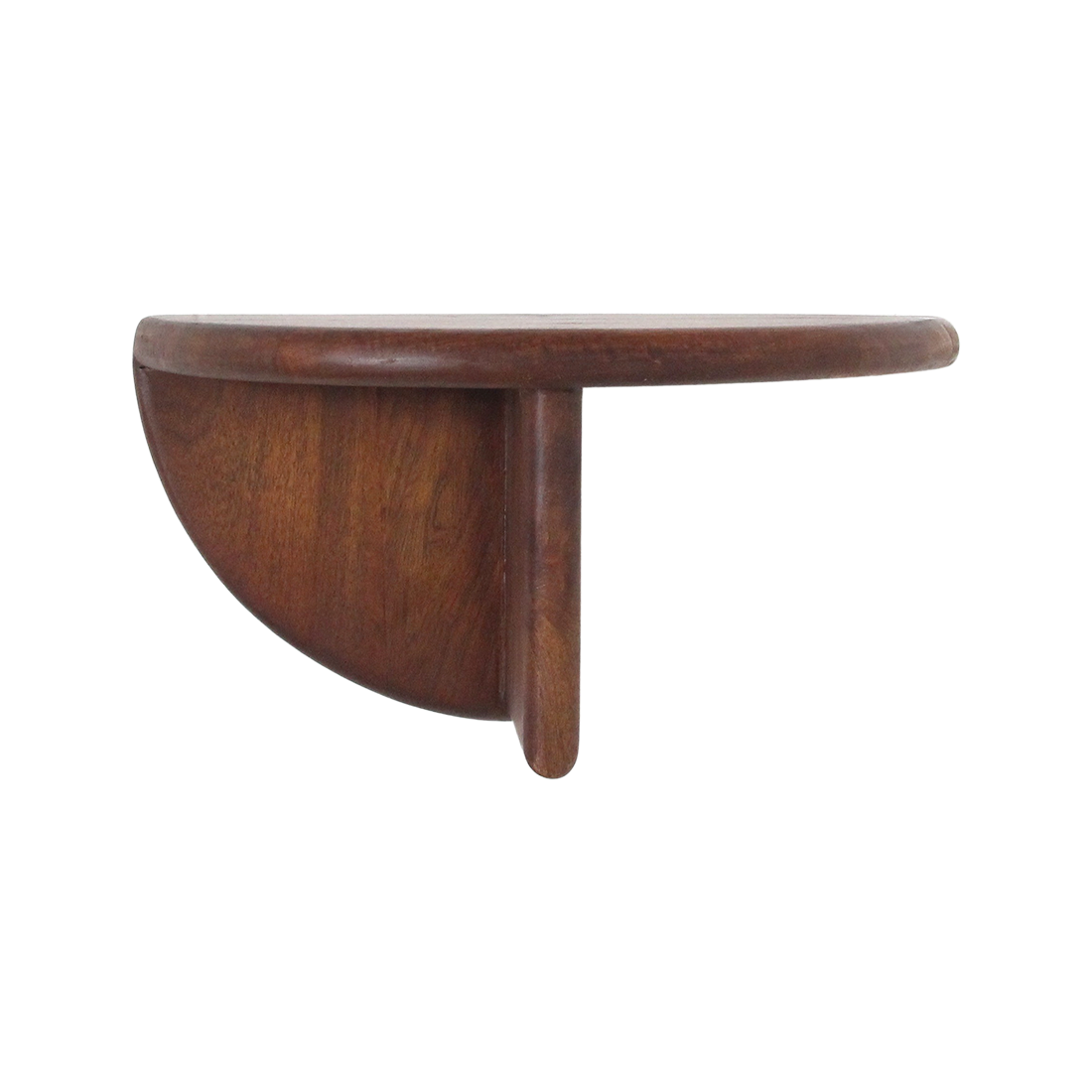 Bullnose mangohouten wandplank rond