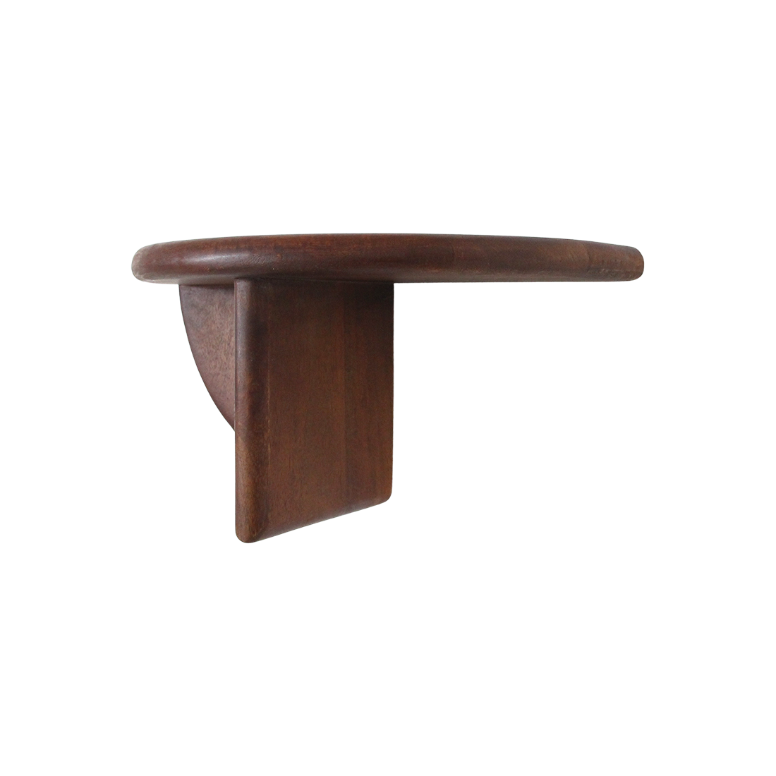 Bullnose mangohouten wandplank rond