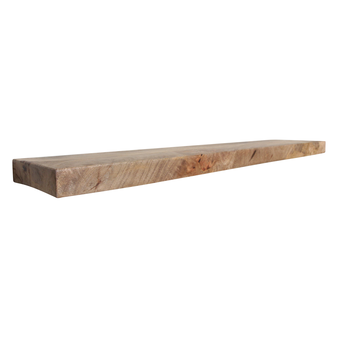 Mangohouten zwevende wandplank - 80x18x3,8 cm