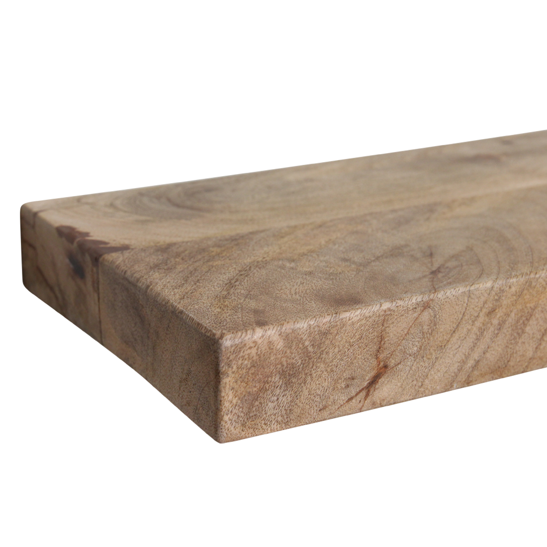Mangohouten zwevende wandplank - 80x18x3,8 cm