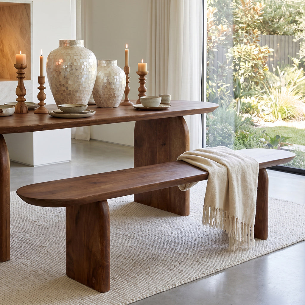 Bullnose dining bench - 180 cm