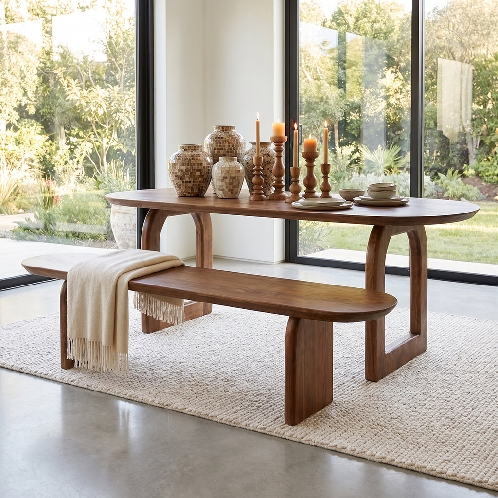Bullnose dining bench - 180 cm