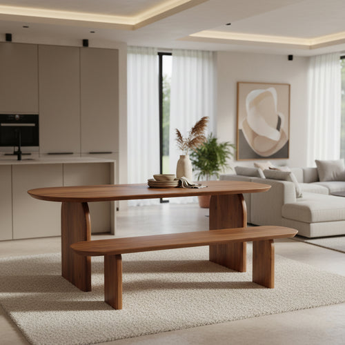 Bullnose dining bench - 200 cm