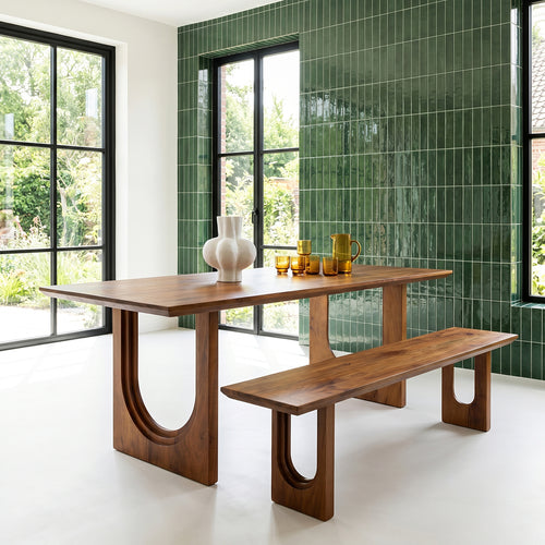Bullnose Chamfered Mango Wood Dining Bench - 180 cm
