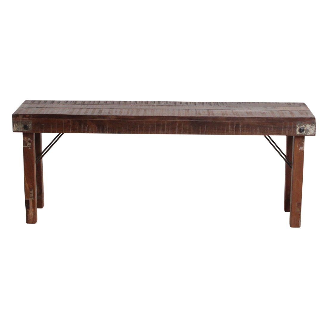 Inklapbare eetkamerbank - FSC-gerecycled hout -120 cm