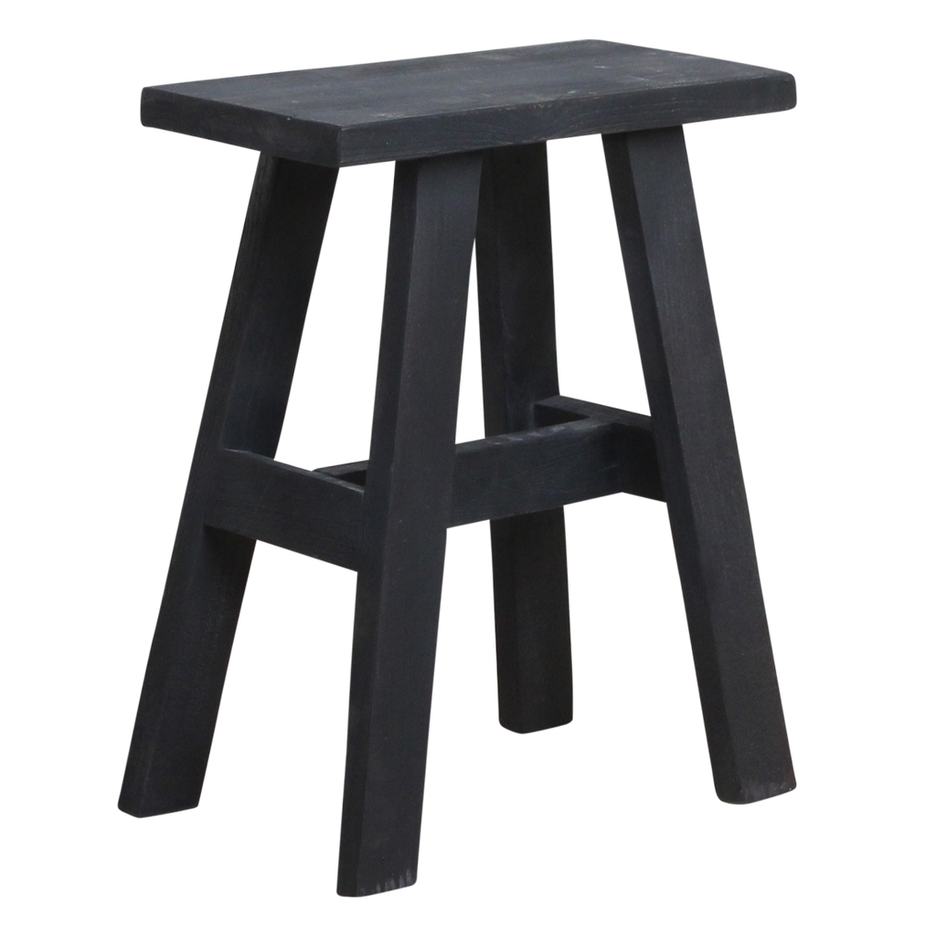 Black "bus stop" bench medium - 45x20x50 cm