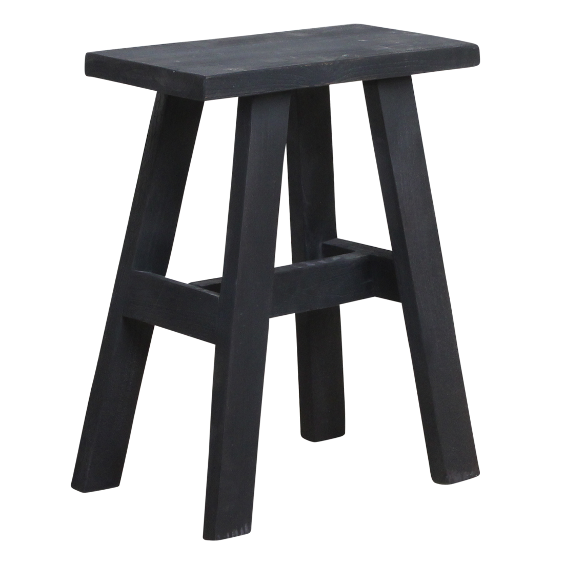 Black "bus stop" bench medium - 45x20x50 cm