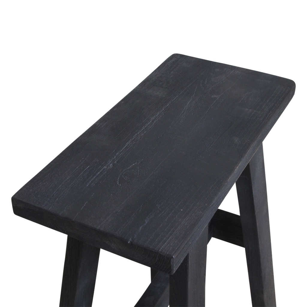Black "bus stop" bench medium - 45x20x50 cm