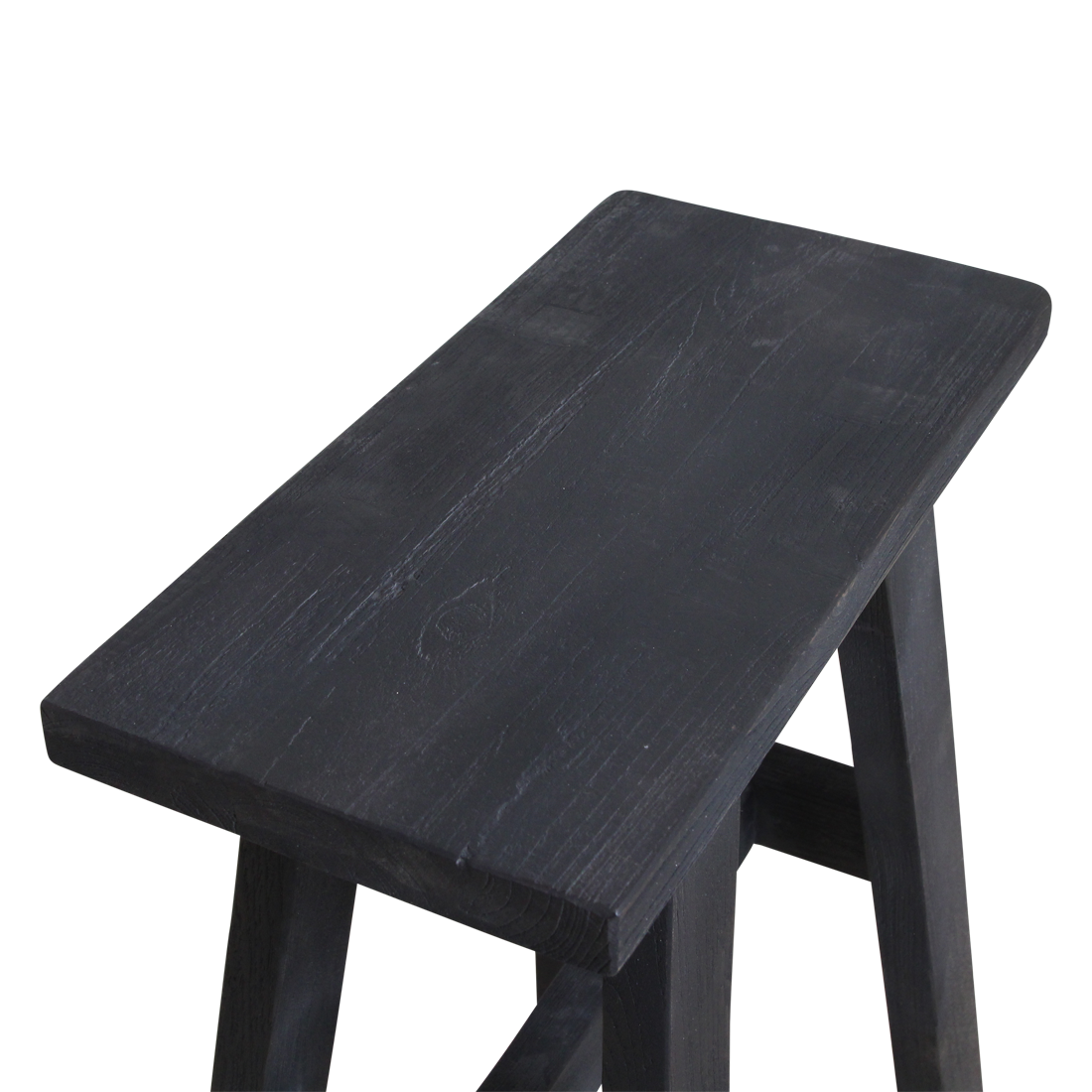 Black "bus stop" bench medium - 45x20x50 cm