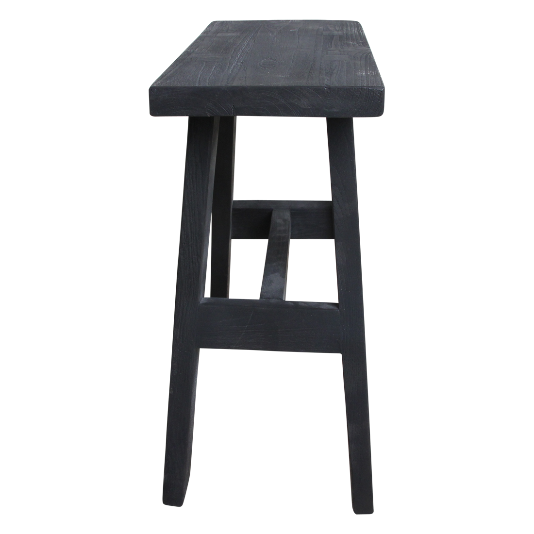 Black "bus stop" bench medium - 45x20x50 cm