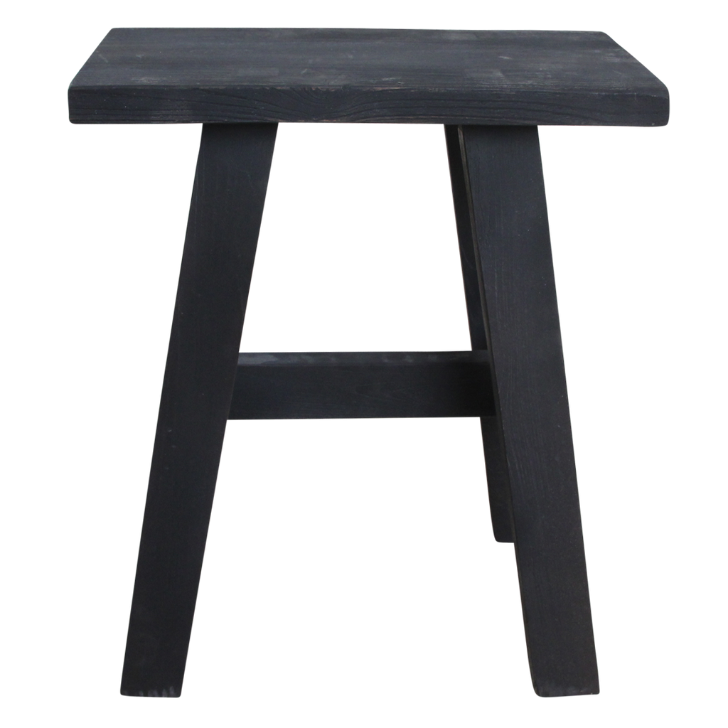 Black "bus stop" bench medium - 45x20x50 cm