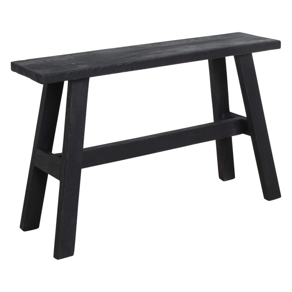 Large black industrial bench - 85x20x50 cm