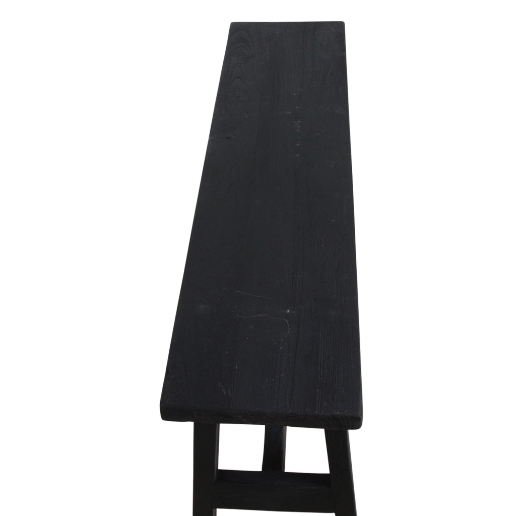 Large black industrial bench - 85x20x50 cm