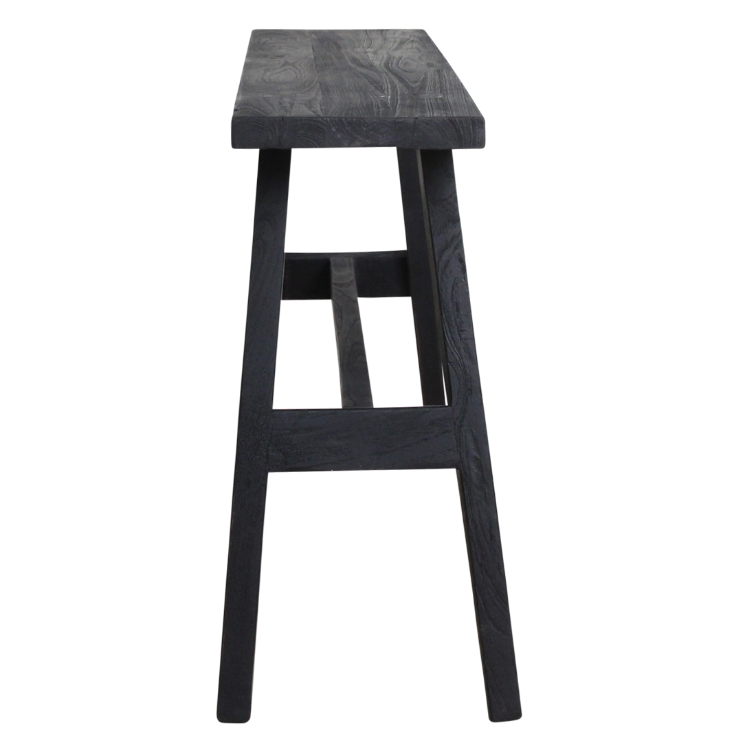 Large black industrial bench - 85x20x50 cm