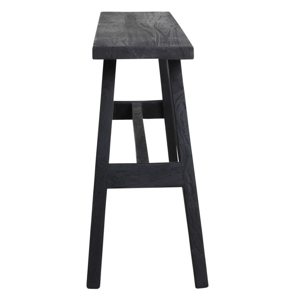 Large black industrial bench - 85x20x50 cm