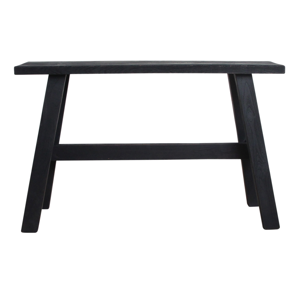 Large black industrial bench - 85x20x50 cm
