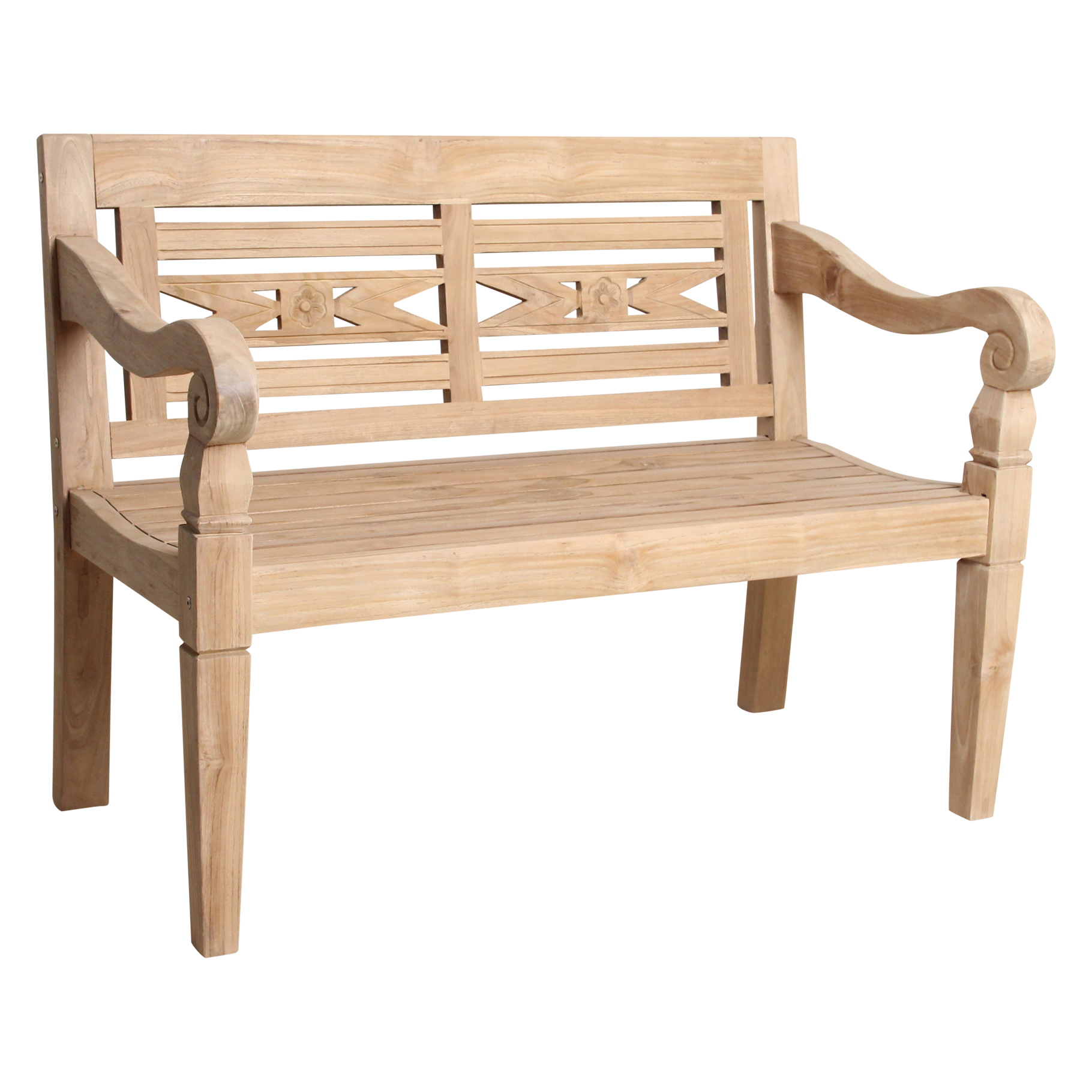 Boho teakhouten tuinbank