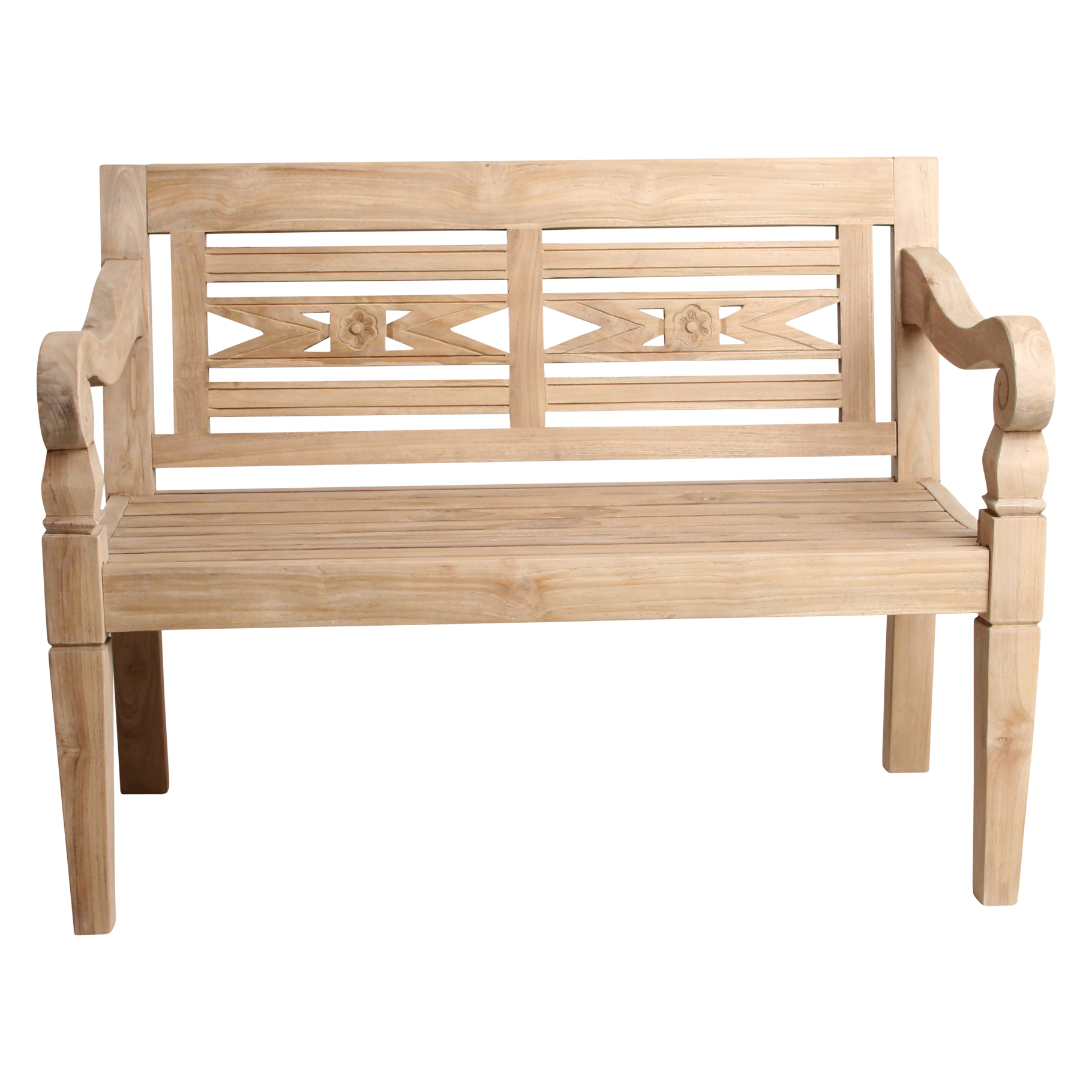 Boho teakhouten tuinbank