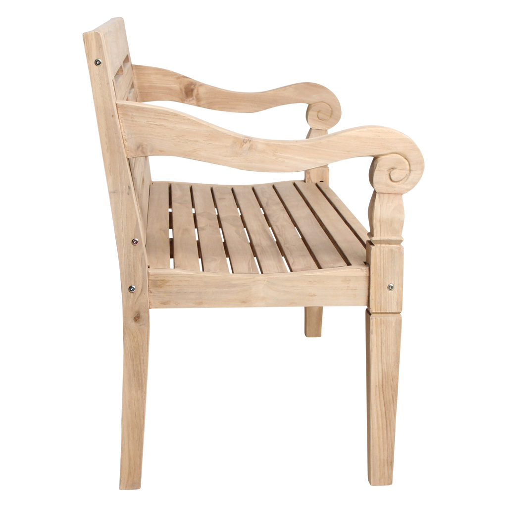 Boho teakhouten tuinbank