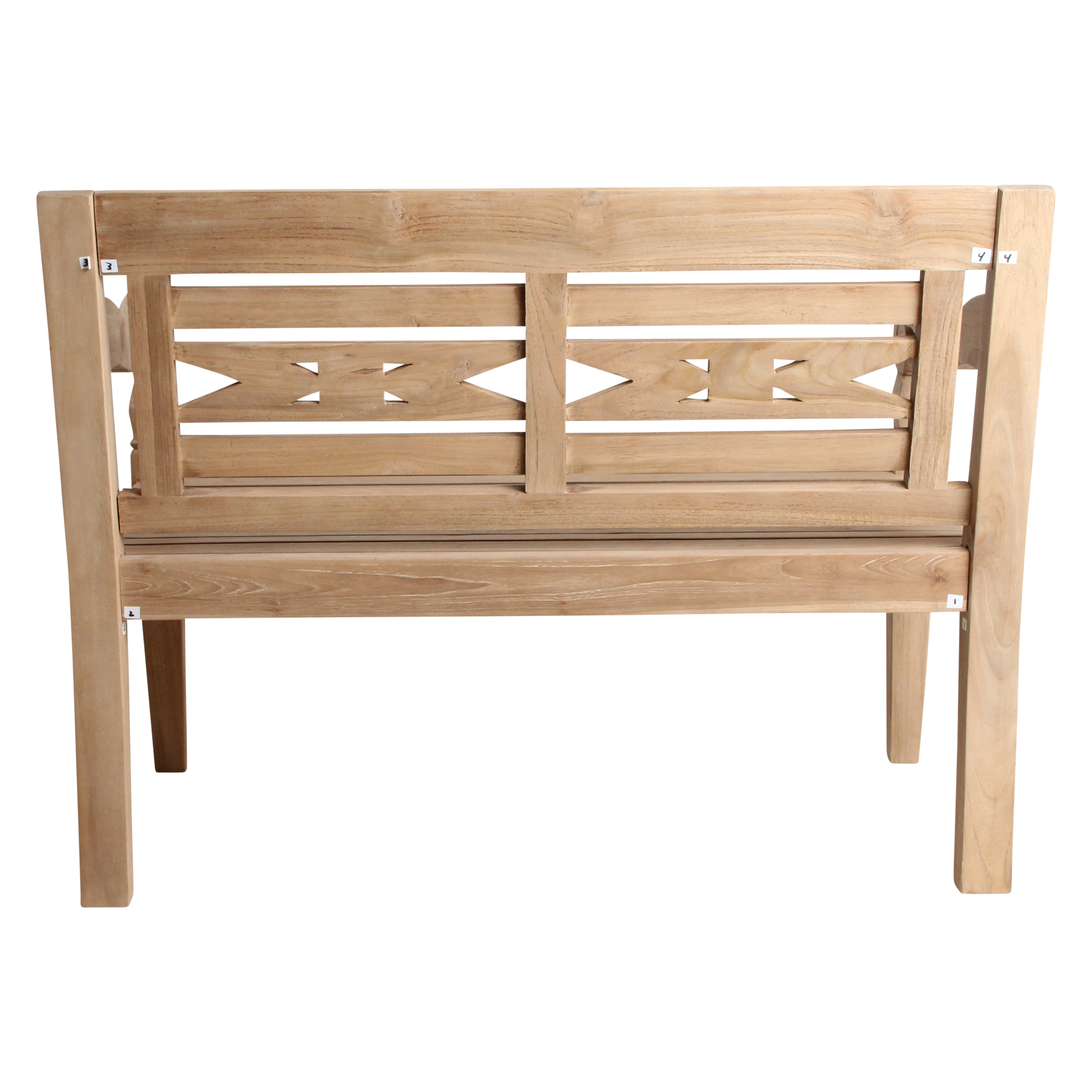 Boho teakhouten tuinbank